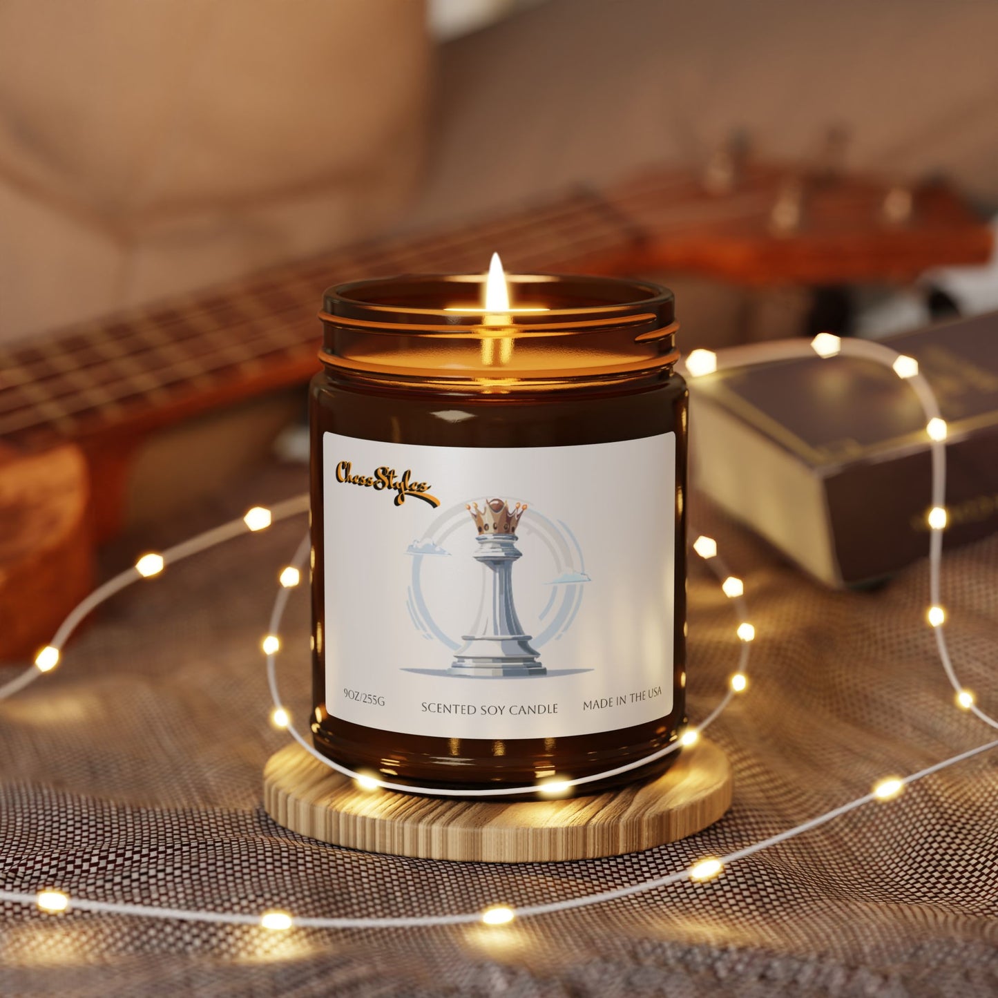 Scented Soy Candle (Multi-Size, Amber Jar)